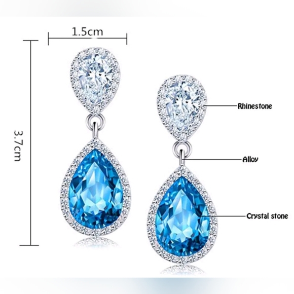 💜 Fushia Drop Earrings - Picture 2 of 2